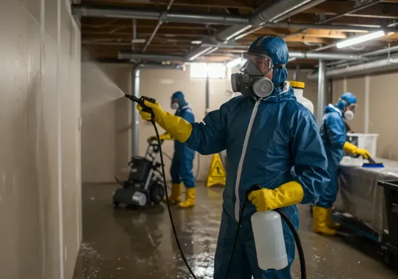 Basement Sanitization and Antimicrobial Treatment process in Boalsburg, PA